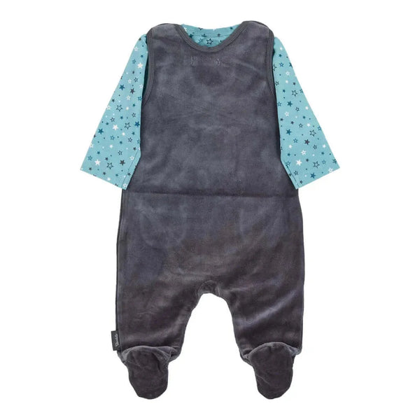 Baby Strampler aus Nicki, Motiv Eisbär Elia, Grau / Größe 56