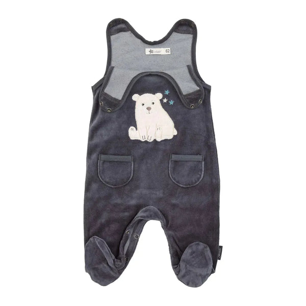 Baby Strampler aus Nicki, Motiv Eisbär Elia, Grau / Größe 62