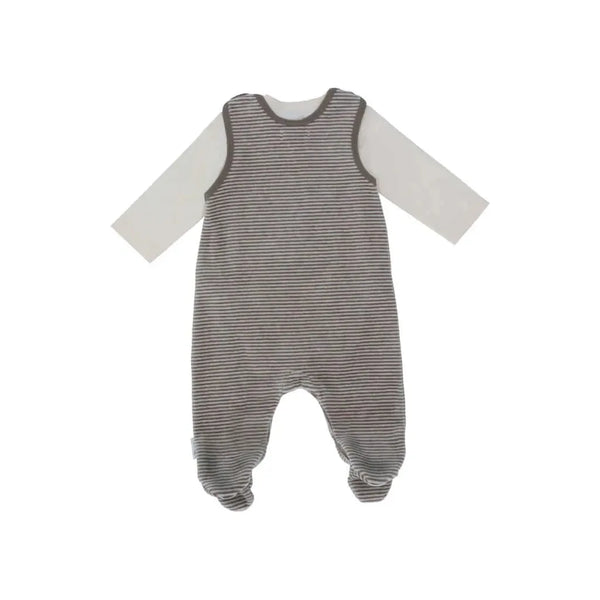 Baby Strampler aus Nicki, Motiv Elefant Eddy, Grau / Größe 62