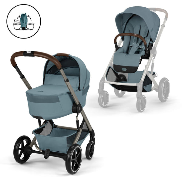 Cybex Balios S Lux mit Fold Cot 6in1 Set Stormy Blue