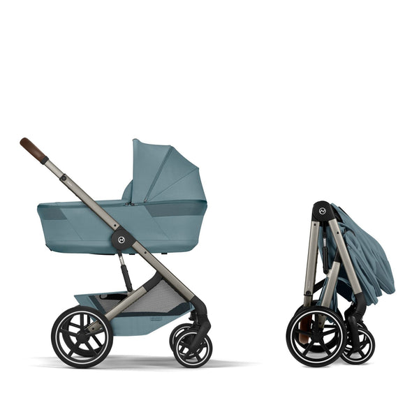 Cybex Balios S Lux mit Fold Cot Set Stormy Blue