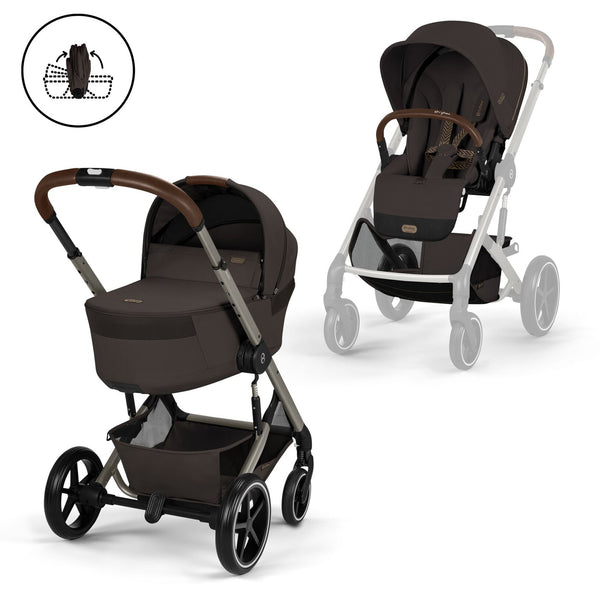 Cybex Balios S Lux mit Fold Cot 6in1 Set Chocolate Brown