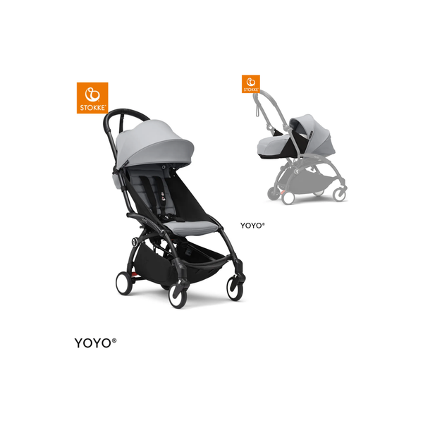 Stokke® YOYO³ Black / Stone + Stokke Newborn Pack 0+ Stone
