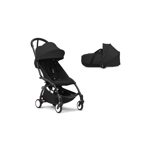 Stokke® YOYO³ Black / Black + Stokke Cot Black