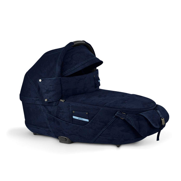 Cybex Priam Set Gestell (Matt Black) /Stoff (Rebellious Luxury Denim Blue)