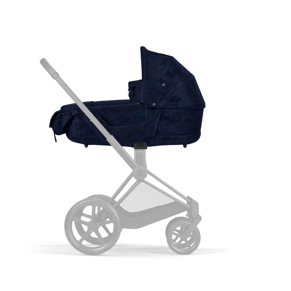 Cybex Priam Set Gestell (Matt Black) /Stoff (Rebellious Luxury Denim Blue)