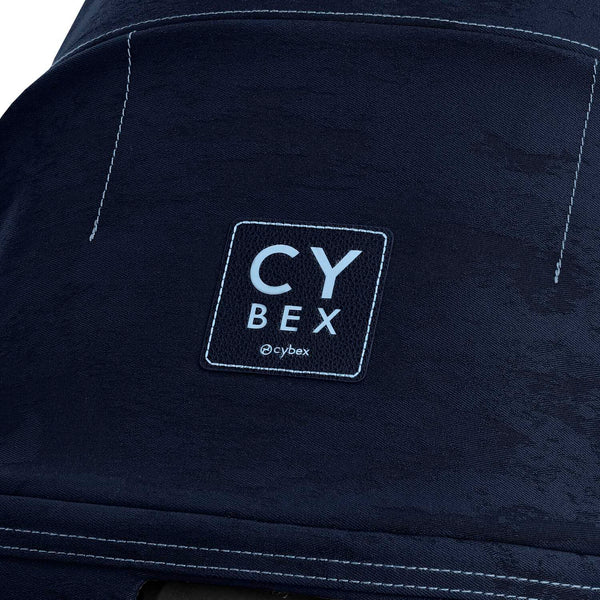 Cybex Priam Set Gestell (Matt Black) /Stoff (Rebellious Luxury Denim Blue)
