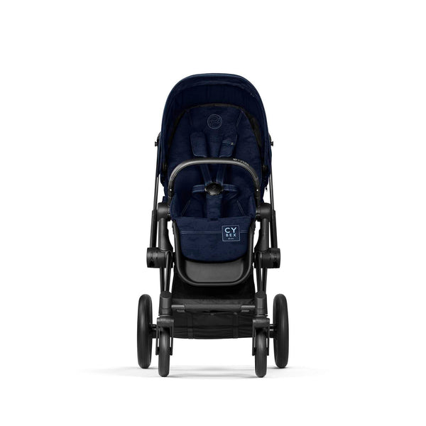Cybex Priam Set Gestell (Matt Black) /Stoff (Rebellious Luxury Denim Blue)