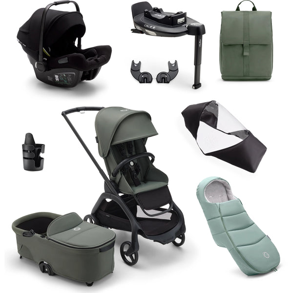 Bugaboo Dragonfly Black/Forest Green Ultimate Bundle