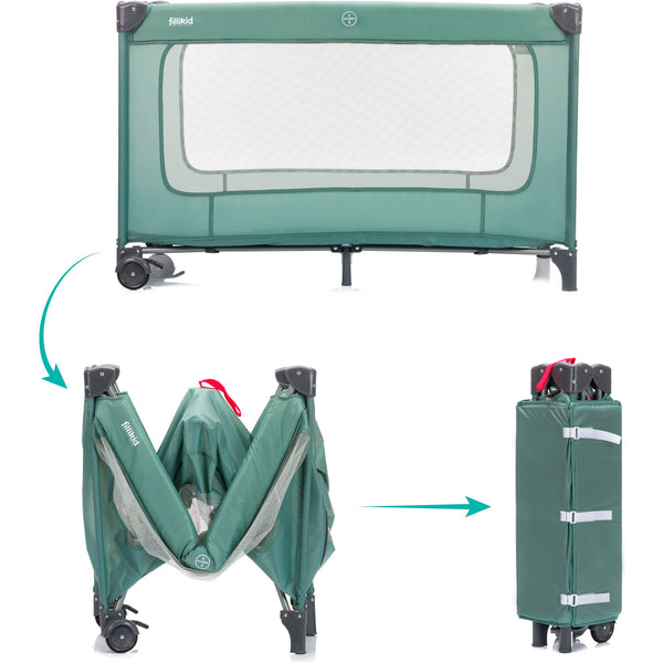 Fillikid Reisebett Capri Grün
