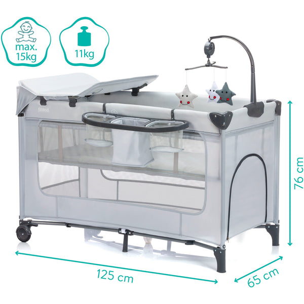 Fillikid Reisebett Capri Hellgrau