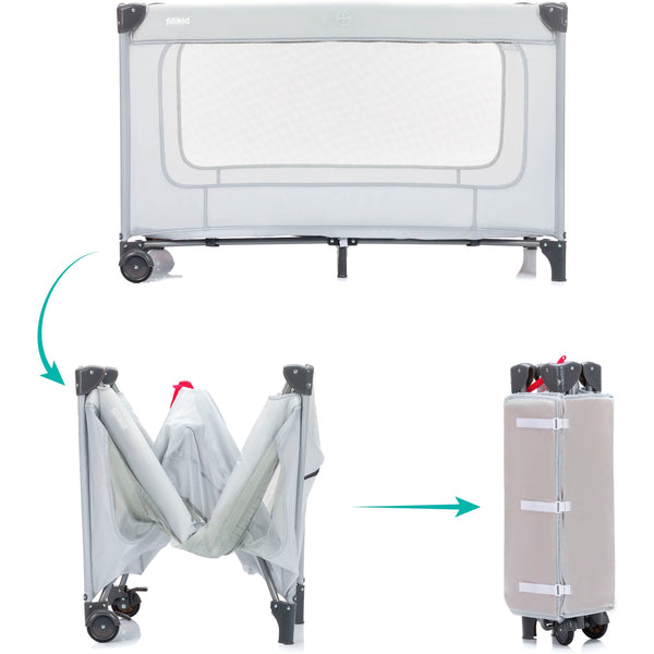 Fillikid Reisebett Capri Hellgrau