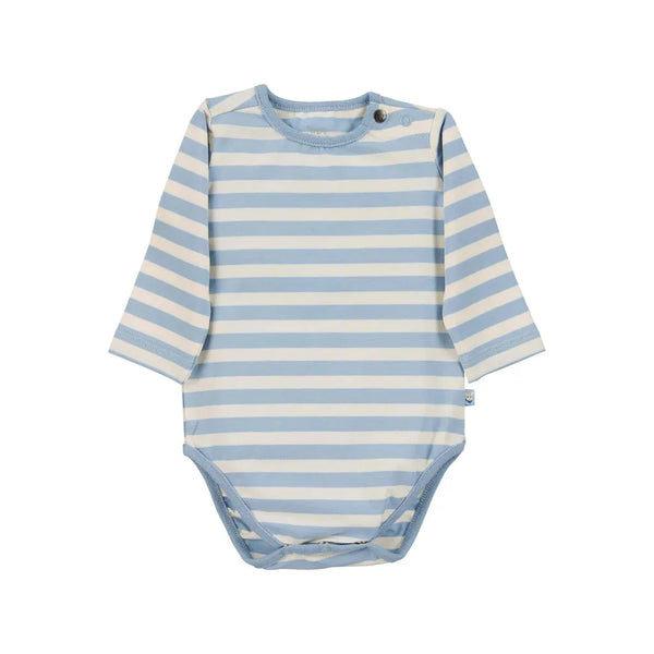 GOTS Strampler-Set Emmi aus Nicki blau / Göße 56