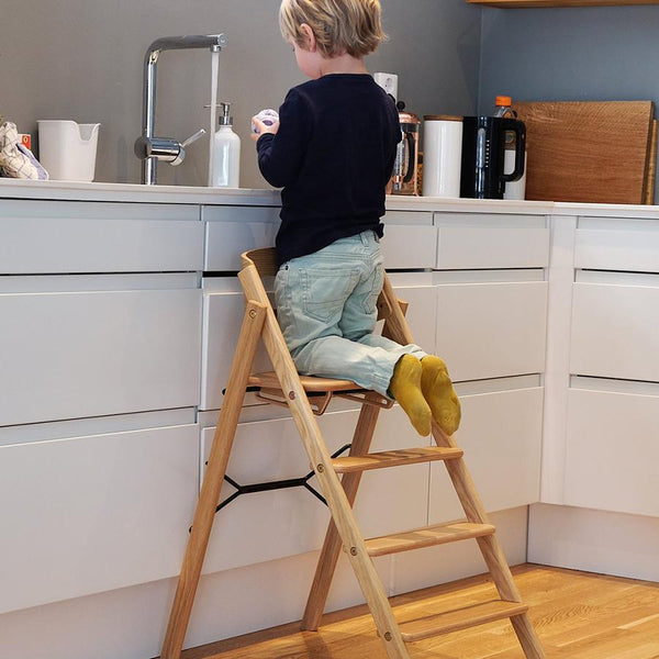 KAOS Klapp Hochstuhl aus Holz, klappbar Beach Pale Green