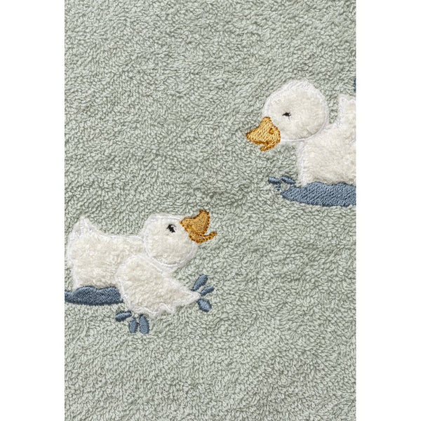 Kapuzenbadetuch mit Motiv Ente Edda Blau, 80x80cm