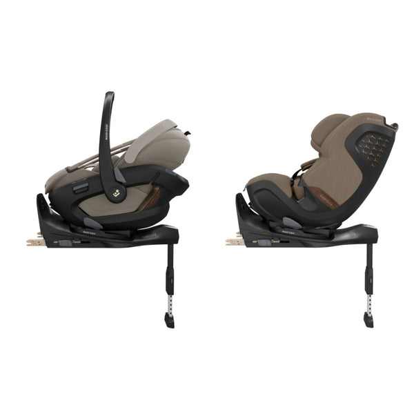 Maxi Cosi Coral Slide Pro i-Size Babyschale Sapphire Sand + Family Fix Slide Pro