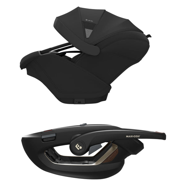 Maxi Cosi Coral Slide Pro i-Size Babyschale Onyx Black + Family Fix Slide Pro