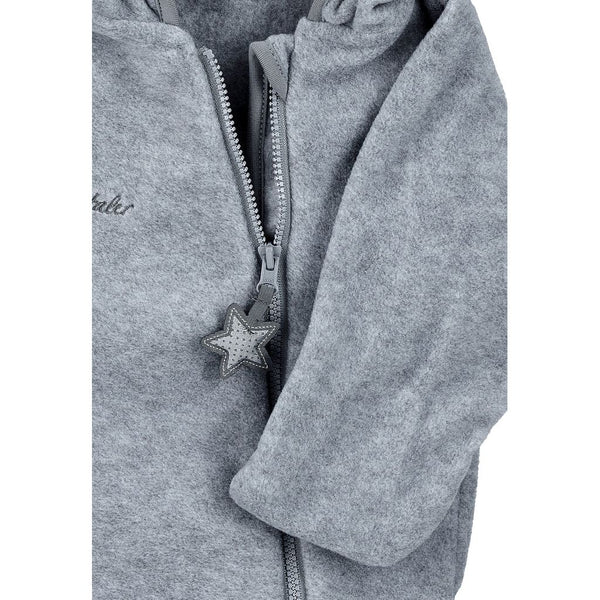 Overall aus Melangefleece Hellgrau / Größe 56