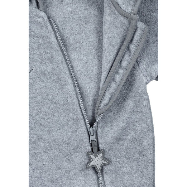 Overall aus Melangefleece Hellgrau / Größe 56