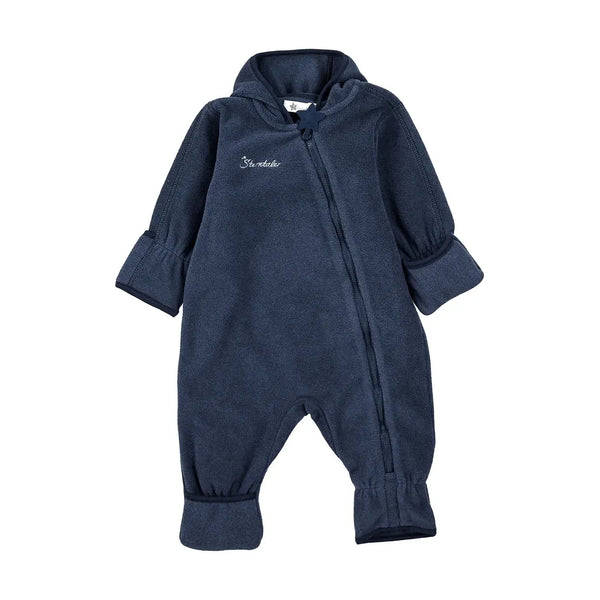 Overall aus Melangefleece Dunkelblau / Größe 62