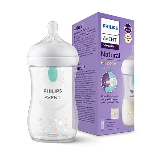 Philips Avent Natural Response Flasche mit AirFree Ventil 1m+260 ml Bärenmotiv