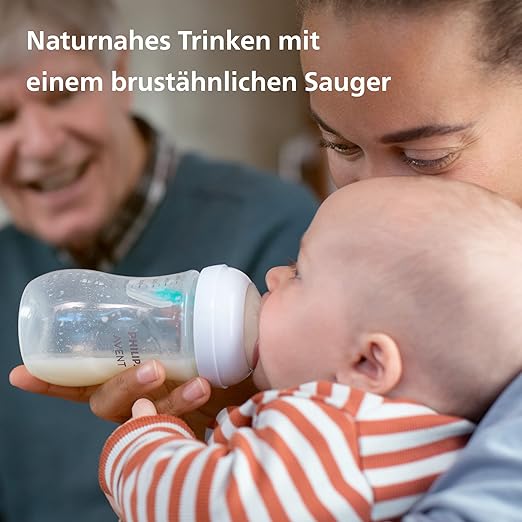 Philips Avent Natural Response Flasche mit AirFree Ventil 1m+260 ml Elefantenmotiv