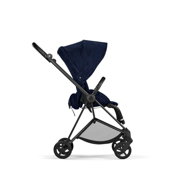 Cybex Mios Gestell (Matt Black) / Sitzbezug (Rebellious Luxury Denim Blue)
