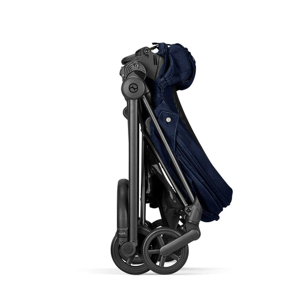 Cybex Mios Gestell (Matt Black) / Sitzbezug (Rebellious Luxury Denim Blue)