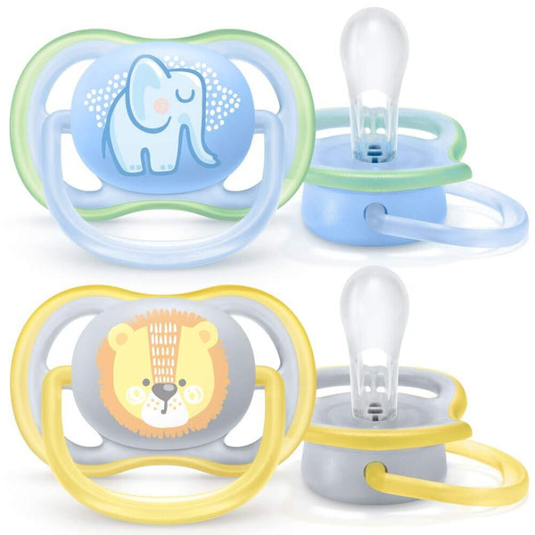 Philips Avent Schnuller Ultra Air 0-6m Elefant & Löwe