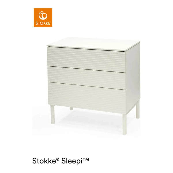 Stokke Sleepi Mini V3 Weiss+Mini Matratze+Kommode