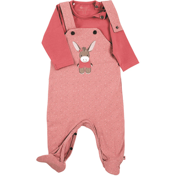 Sterntaler Strampler-Set Jersey Emmily Hellrot / Größe 56