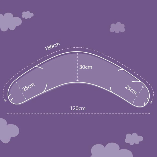 Träumeland Stillkissen elastisch Moon grau 180cm