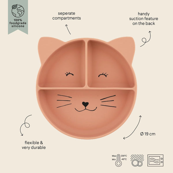 Trixie Silikonunterteilter Saugnapfteller - Frau Katze