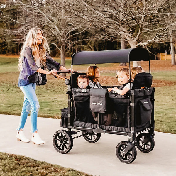 Wonderfold W4 Luxe Kinderwagen Black (4 Sitzer)