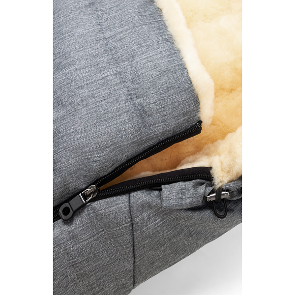 Werner Christ Warth Lammfellfußsack Grau Meliert