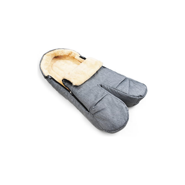 Werner Christ Warth Lammfellfußsack Grau Meliert