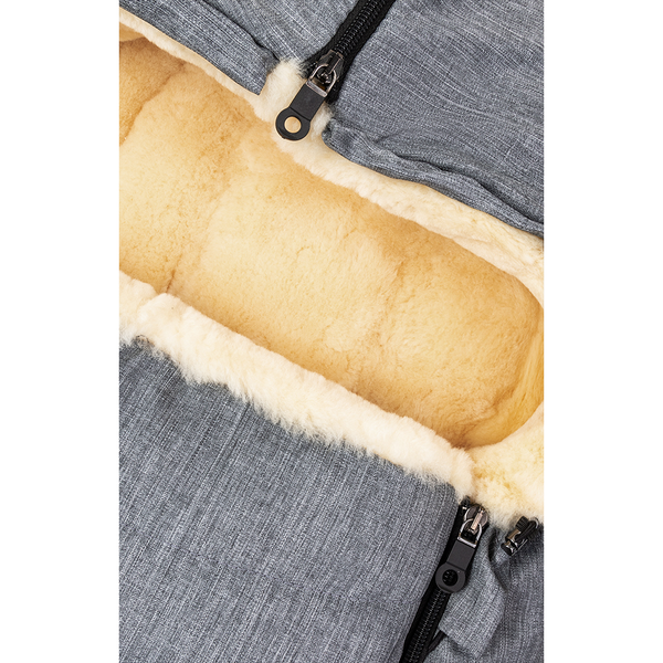 Werner Christ Warth Lammfellfußsack Grau Meliert