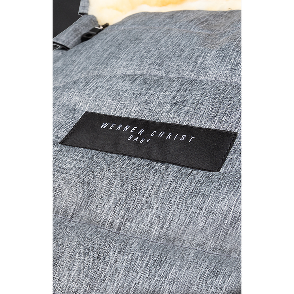 Werner Christ Warth Lammfellfußsack Grau Meliert