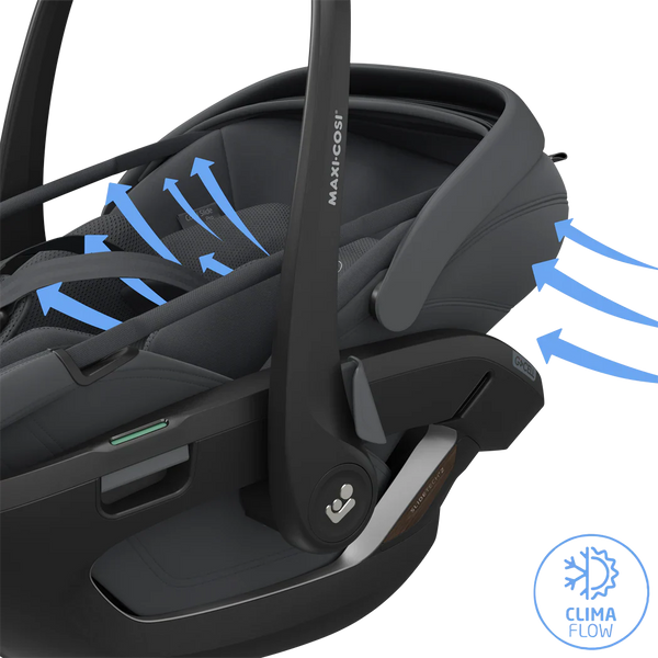 Maxi Cosi Coral Slide Pro i-Size Babyschale Moon Graphite + Family Fix Slide Tech Pro