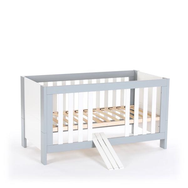 Babybay Kinder-, Baby- und Beistellbett All in One 70x140,hellgrau/ weiß lackiert + Matratze (Kopie)