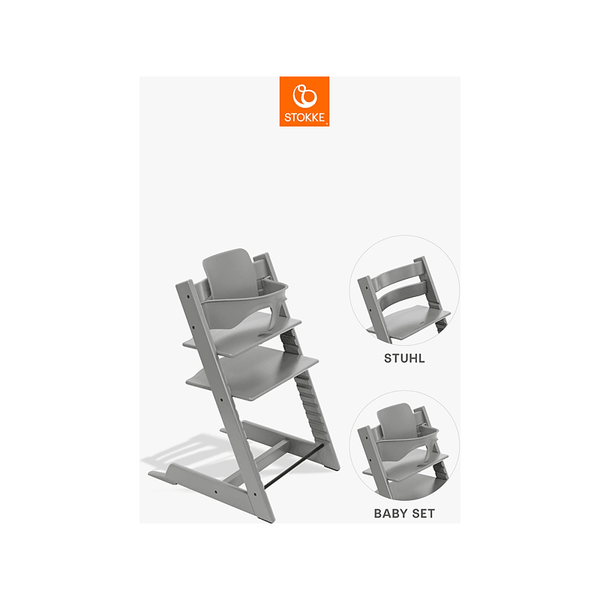 Stokke Tripp Trapp Storm Grey + Baby Set
