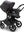 Bugaboo Donkey 5 Mono Gestell (Schwarz) / Stoff (Washed Black) / Dach ( Washed Black)