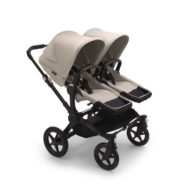 Bugaboo Donkey 5 Twin Gestell (Black) / Stoff (Desert Taupe) / Dach (Desert Taupe) Ultimate Bundle