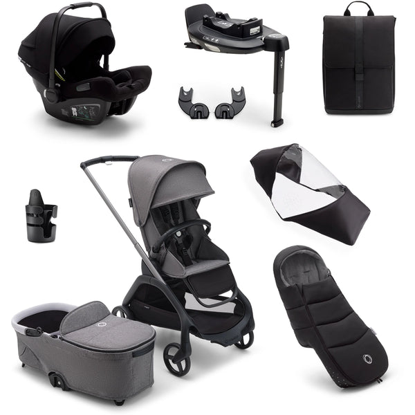 Bugaboo Dragonfly Graphite/Grau Meliert/Grau Meliert Ultimate Bundle