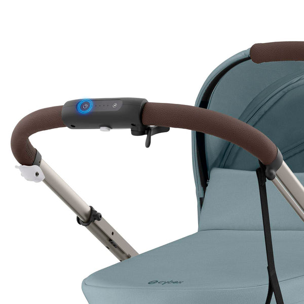 Cybex e-Gazelle S (Taupe Rahmen) Stormy Blue + Wanne gratis
