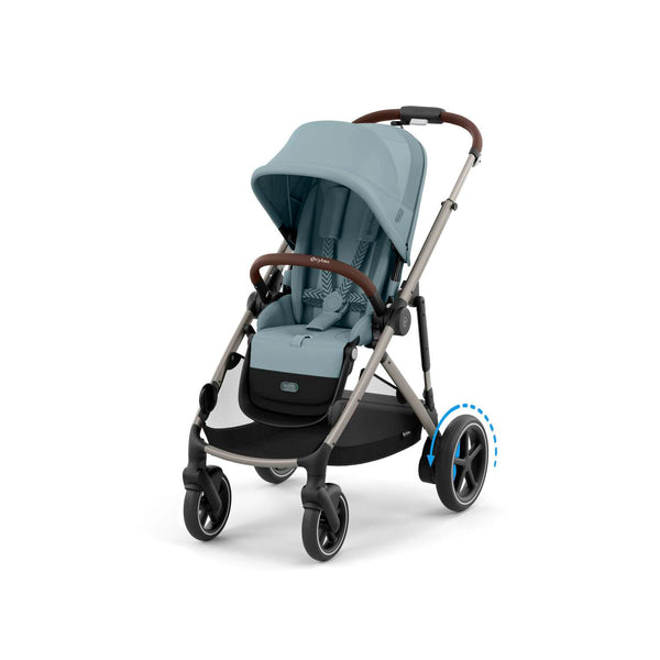 Cybex e-Gazelle S (Taupe Rahmen) Stormy Blue + Wanne gratis