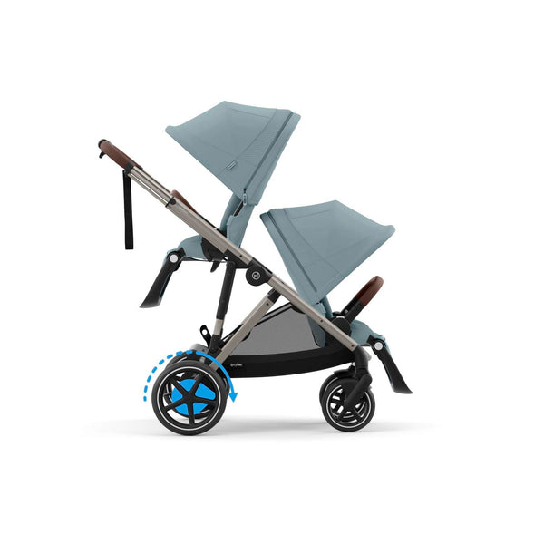 Cybex e-Gazelle S (Taupe Rahmen) Stormy Blue + Wanne gratis