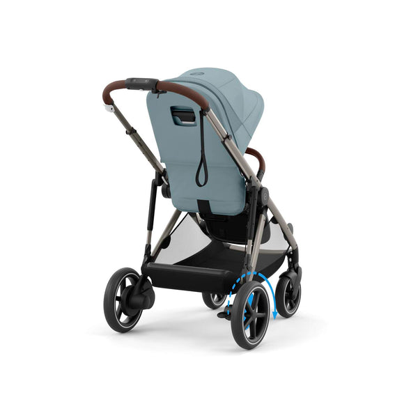 Cybex e-Gazelle S (Taupe Rahmen) Stormy Blue + Wanne gratis