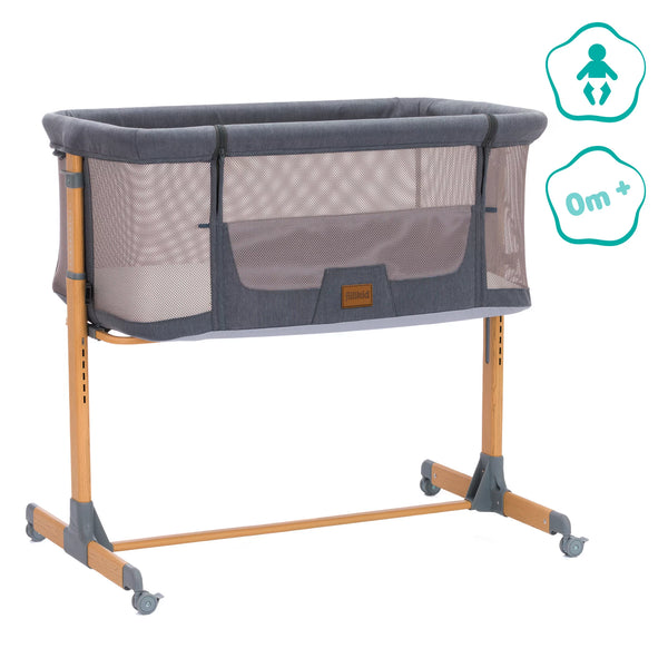 Fillikid Beistellbett Grau / Natur