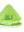 Kapuzenbadetuch Frosch grün 75x75 cm